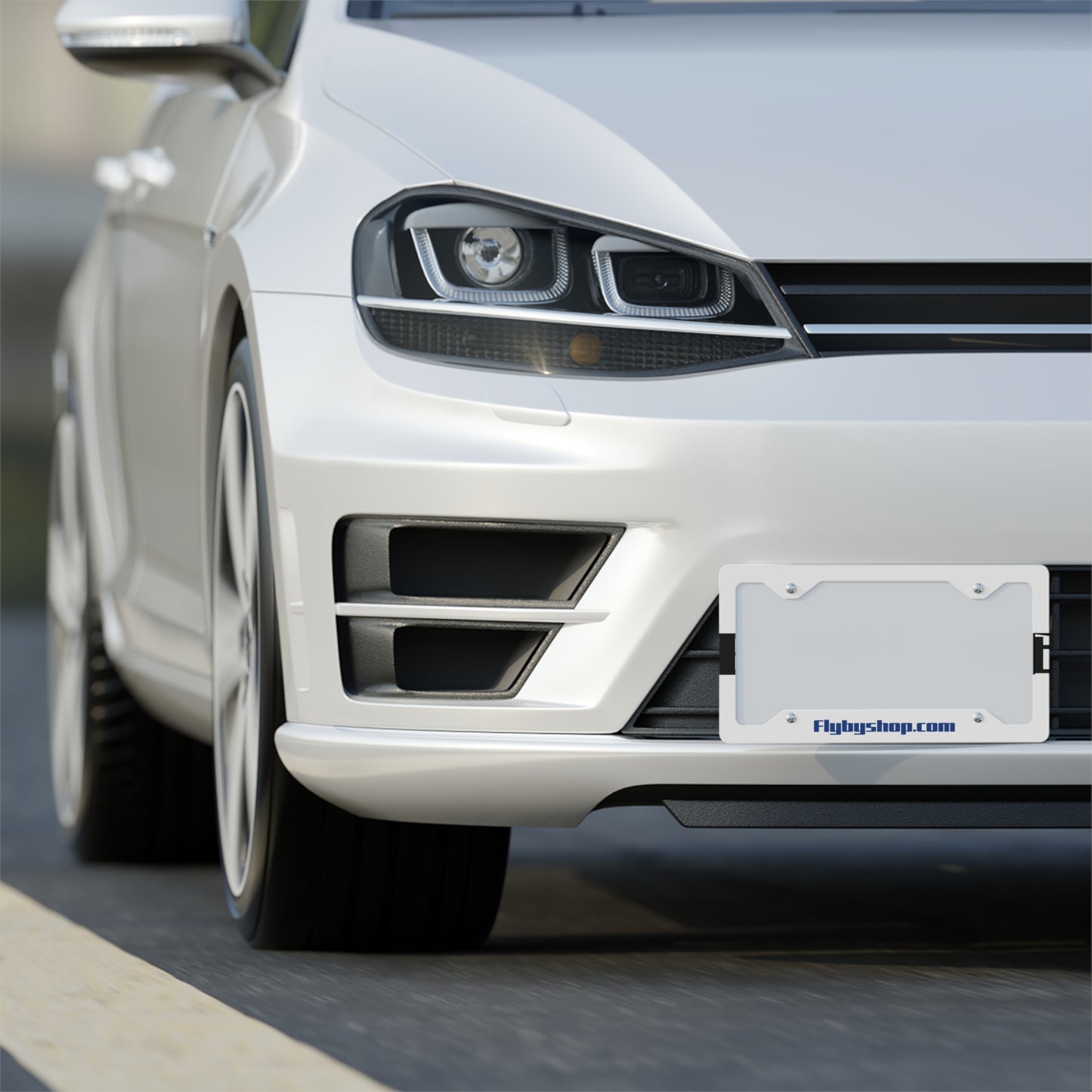 Metal License Plate Flyby